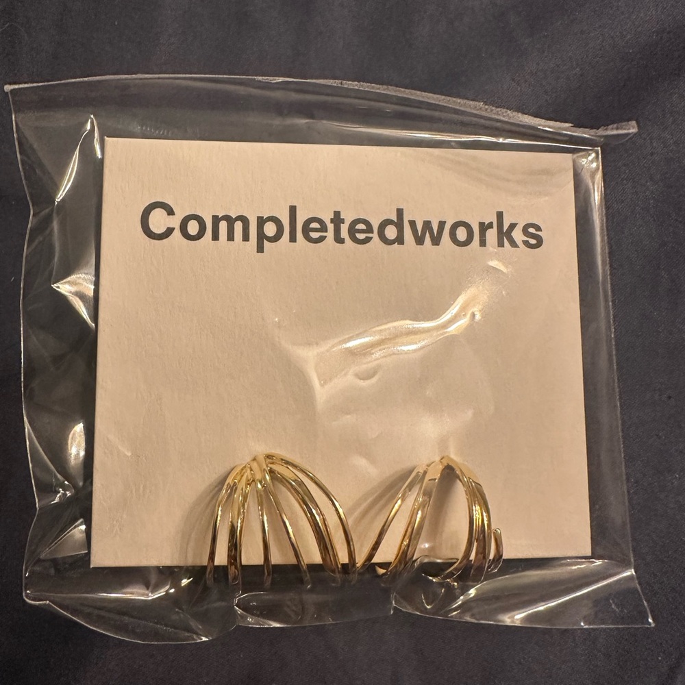 Completedworks Stratum Gold Hoop Earrings - NWT